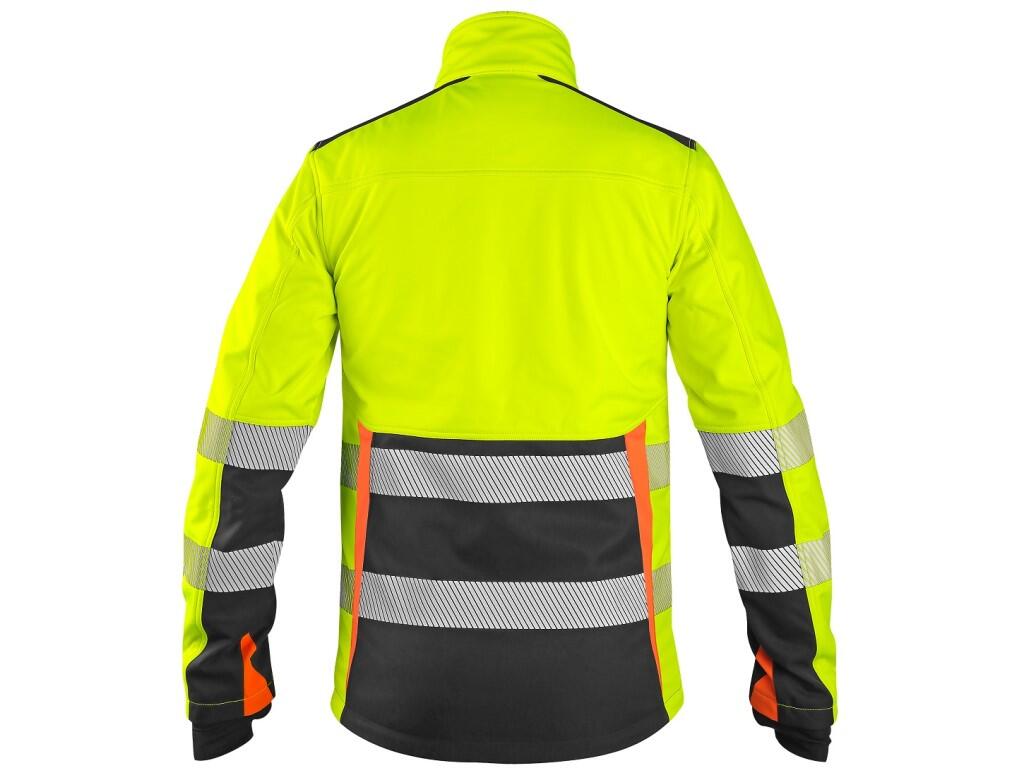 Bunda CXS BENSON výstražná softshell pánská
