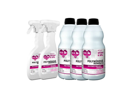 Polymerová sada k dezinfekci fitness strojů