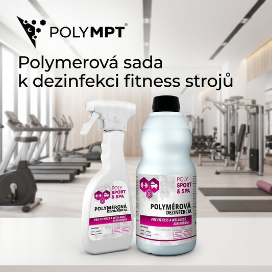 Polymerová sada k dezinfekci fitness strojů