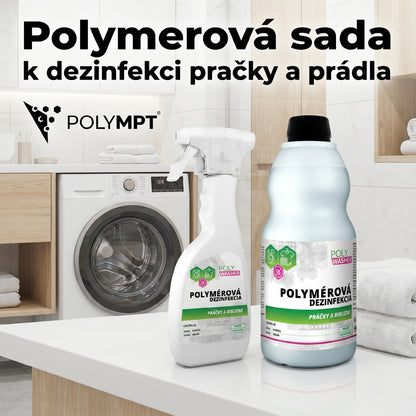 Polymerová sada k dezinfekci pračky a prádla