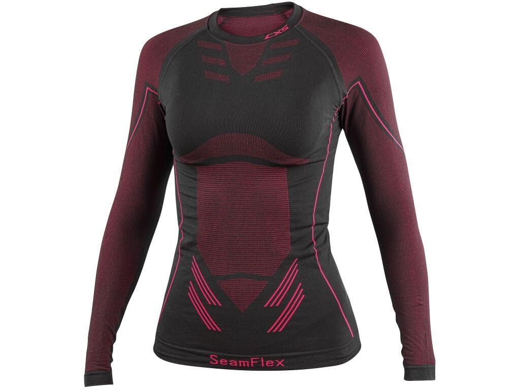 Tričko CXS SeamFlex LADY, dámské, funkční, černo-růžové