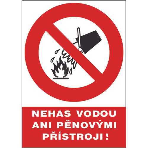 12109 T.Nehas vodou ani pěn.-bezp.tabulk