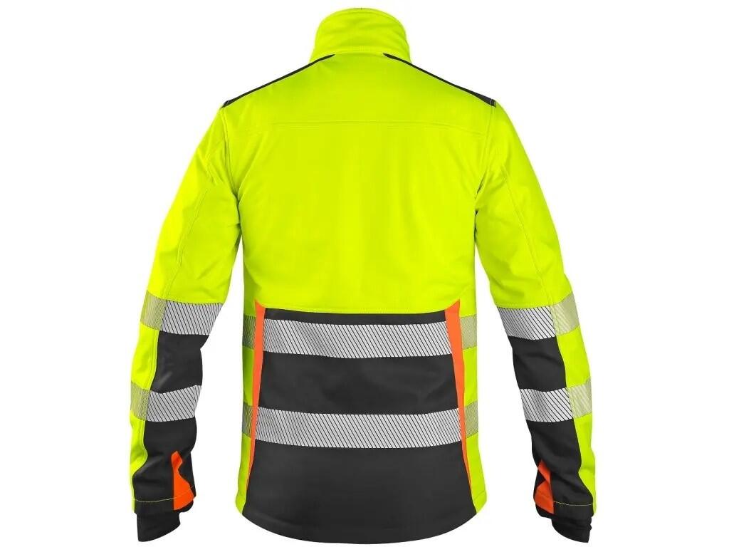 Bunda CXS BENSON výstražná softshell pánská