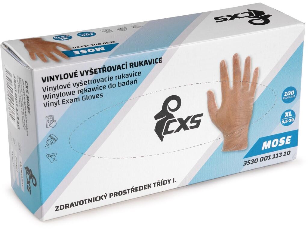 Rukavice CXS MOSE, jednorázové, vinylové