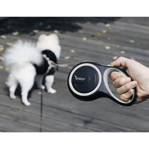 Purlov automatické vodítko pro psy s aretací 5 m do 15 kg černo-žluté