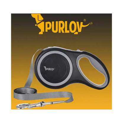 Purlov automatické vodítko pro psy s aretací 5 m do 15 kg černo-žluté