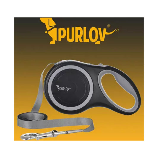Purlov automatické vodítko pro psy s aretací 5 m do 15 kg černo-žluté