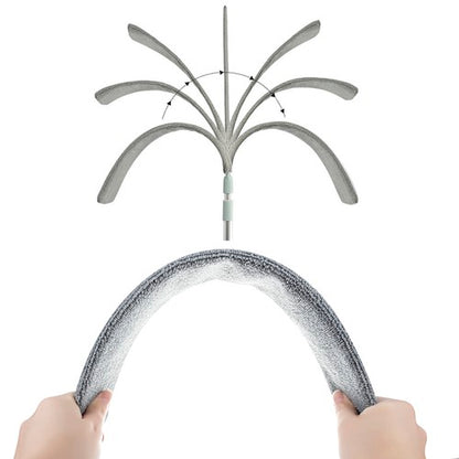 Teleskopický prachový kartáč 84-250 cm šedý