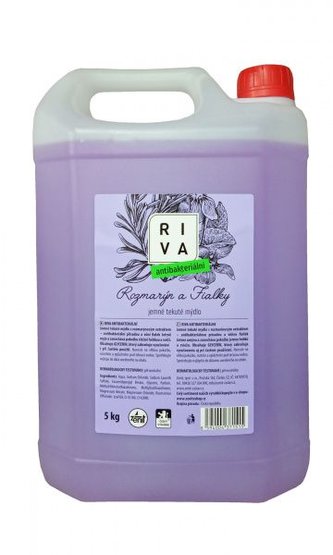RIVA tekuté mýdlo antibakteriální 5kg Rozmarýn a Fialky