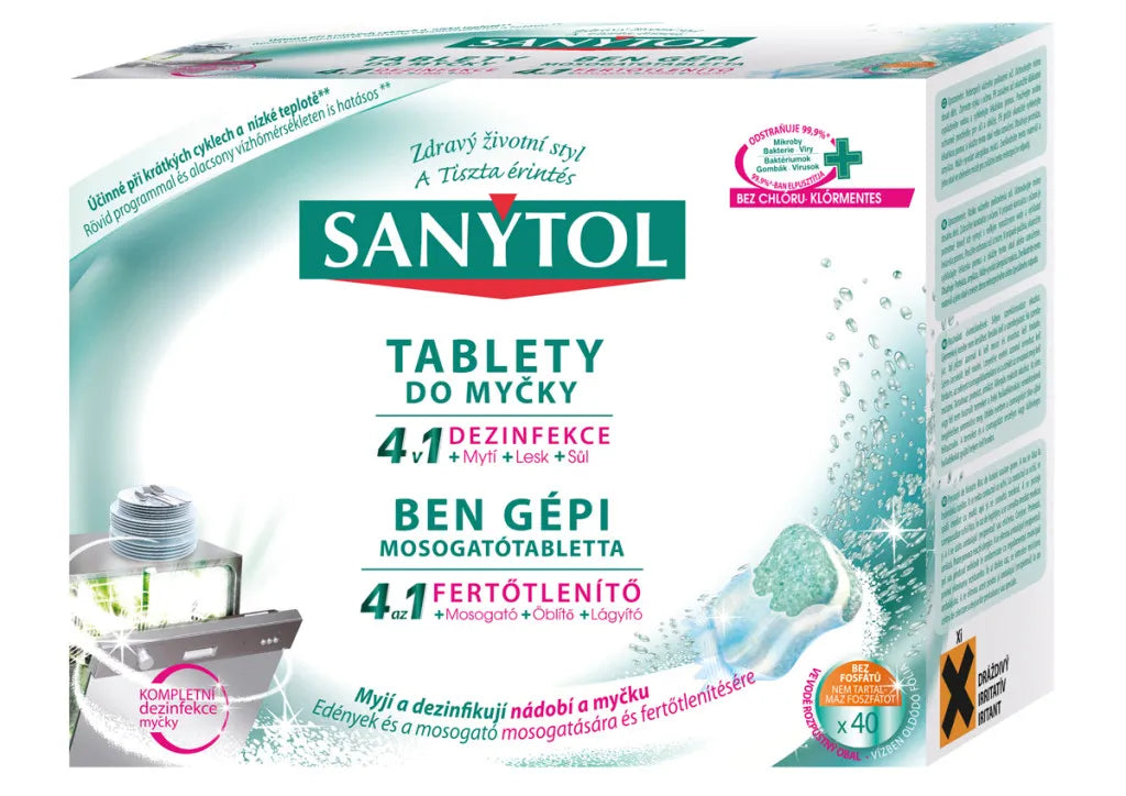 Sanytol tablety do myčky 4v1 (40 ks)
