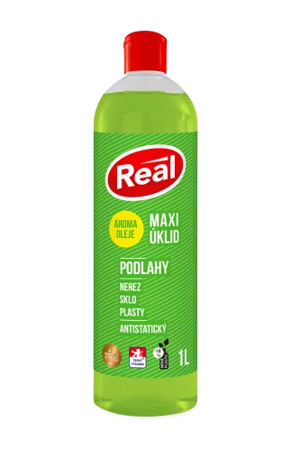 Real maxi úklid, mytí povrchů 1l s aroma oleji, antistatický