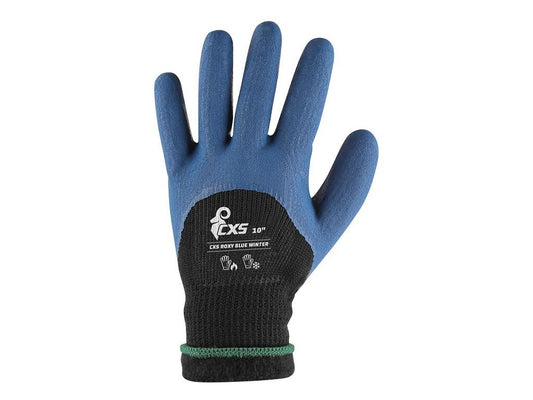 Rukavice CXS ROXY BLUE WINTER, zimní, máčené v latexu