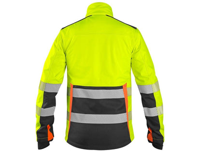 Bunda CXS BENSON výstražná softshell pánská