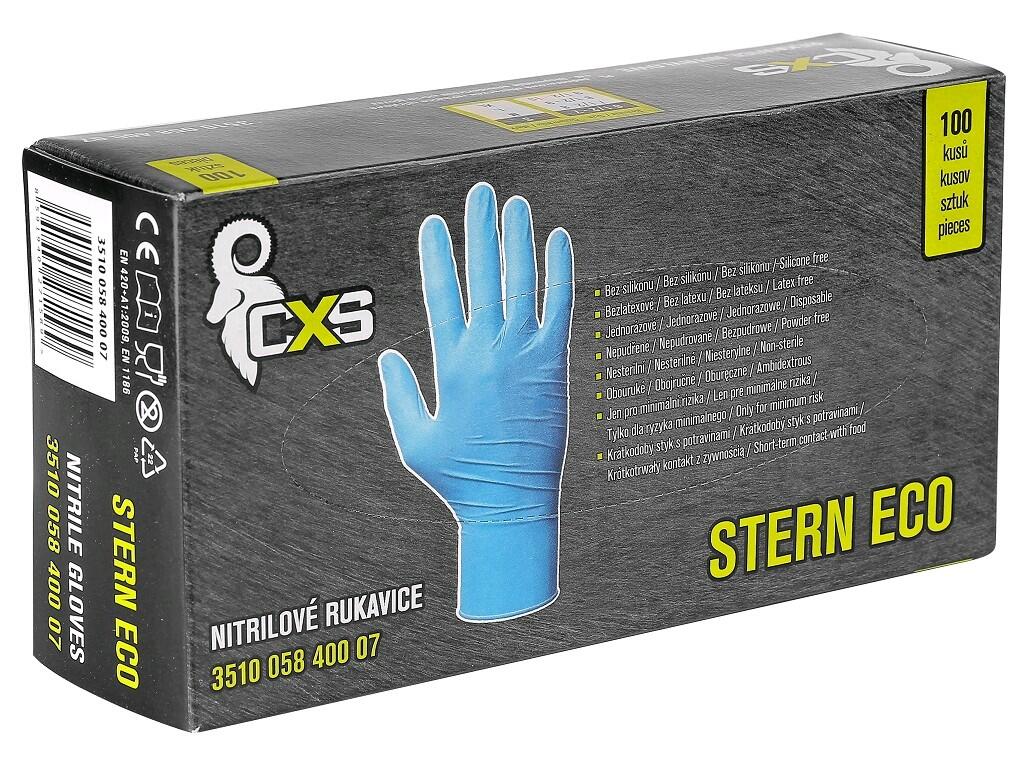 Rukavice CXS STERN ECO, jednorázové, nitrilové