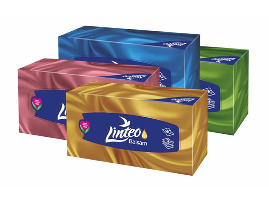 Papírové kapesníky Linteo v krabičce 90ks, 3 vrstvé