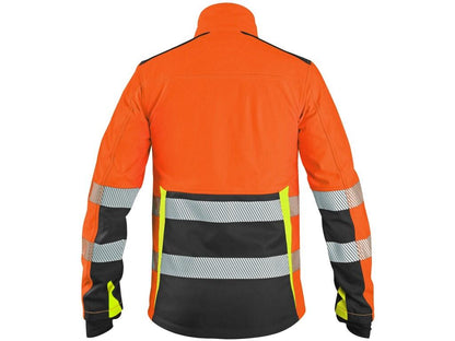 Bunda CXS BENSON výstražná softshell pánská