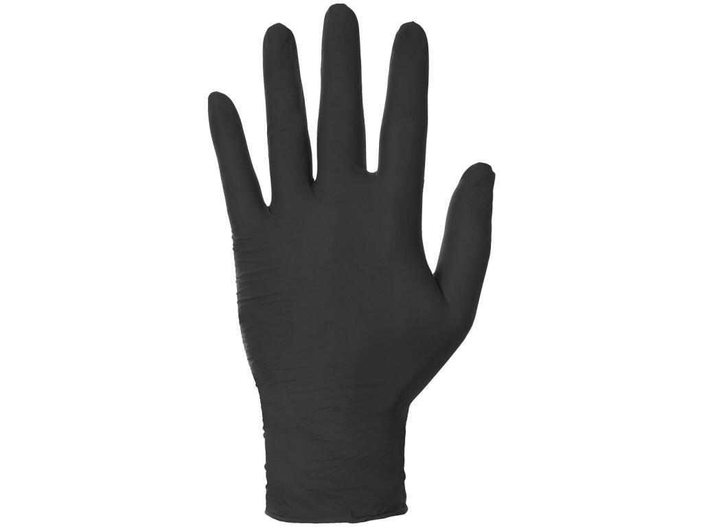 Rukavice CXS STERN BLACK, jednorázové, nitrilové