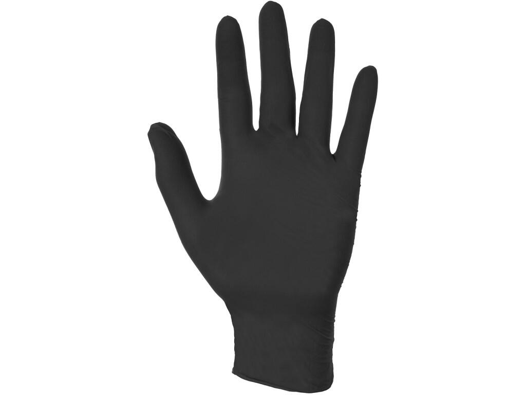 Rukavice CXS STERN BLACK, jednorázové, nitrilové