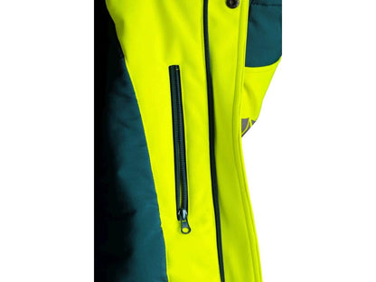 Bunda CXS BEDFORD WINTER, výstražná, zimní, pánská, softshell, žluto-petrolová