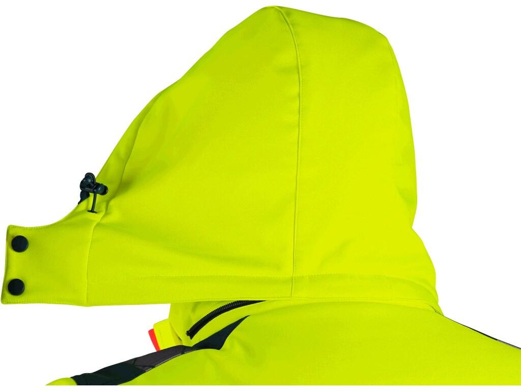 Bunda CXS BEDFORD WINTER, výstražná, zimní, pánská, softshell, žluto-petrolová