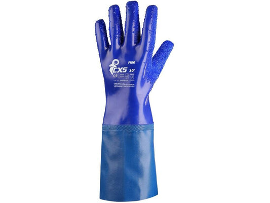 Rukavice CXS FISO, máčené v PVC, zdrsněný povrch