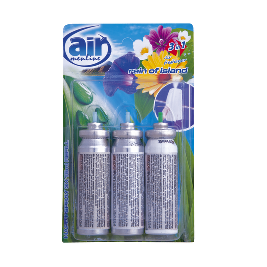 Air Menline sprej osvěžovač refill 3x15ml Rain of Island náplň
