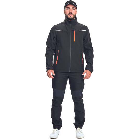 AMER softshell bunda černá