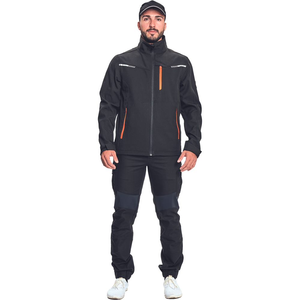 AMER softshell bunda černá