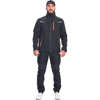 AMER softshell bunda černá