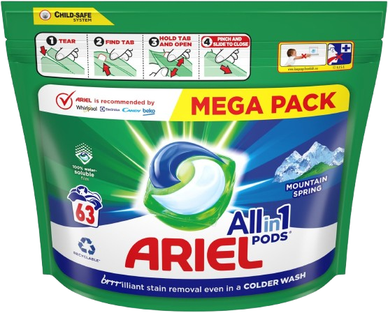ARIEL extra clean 63PD Mountain spring kapsle