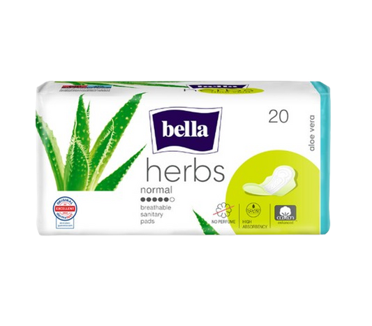 Bella Herbs Aloe Vera 20ks, jednotlivě balené hygienické vložky