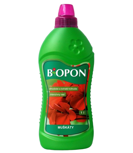 Biopon kapalné hnojivo muškáty 1l