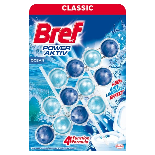 Bref WC CLASSIC power aktiv 3x50g Ocean Breeze závěs