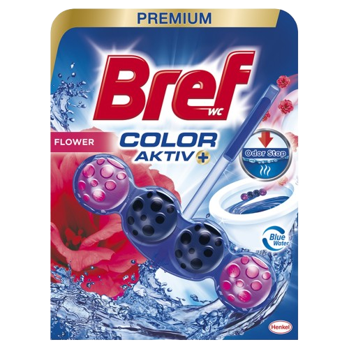 Bref WC PREMIUM Color aktiv 50g Flower závěs