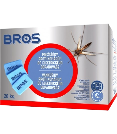 BROS náplň (polštářky) do elektrických strojků na komáry 20ks