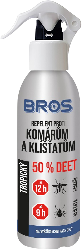 BROS REPELENT proti komárům a klíšťatům 50% DEET 130ml