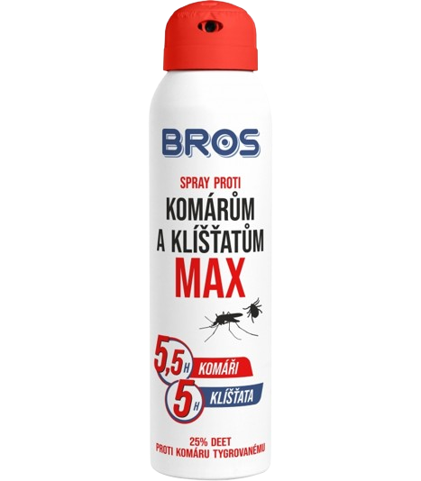 BROS sprej proti komárům a klíšťatům MAX (DEET 30%) 90ml