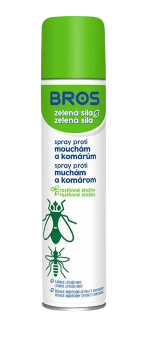 BROS Zelená síla sprej proti mouchám a komárům 300ml