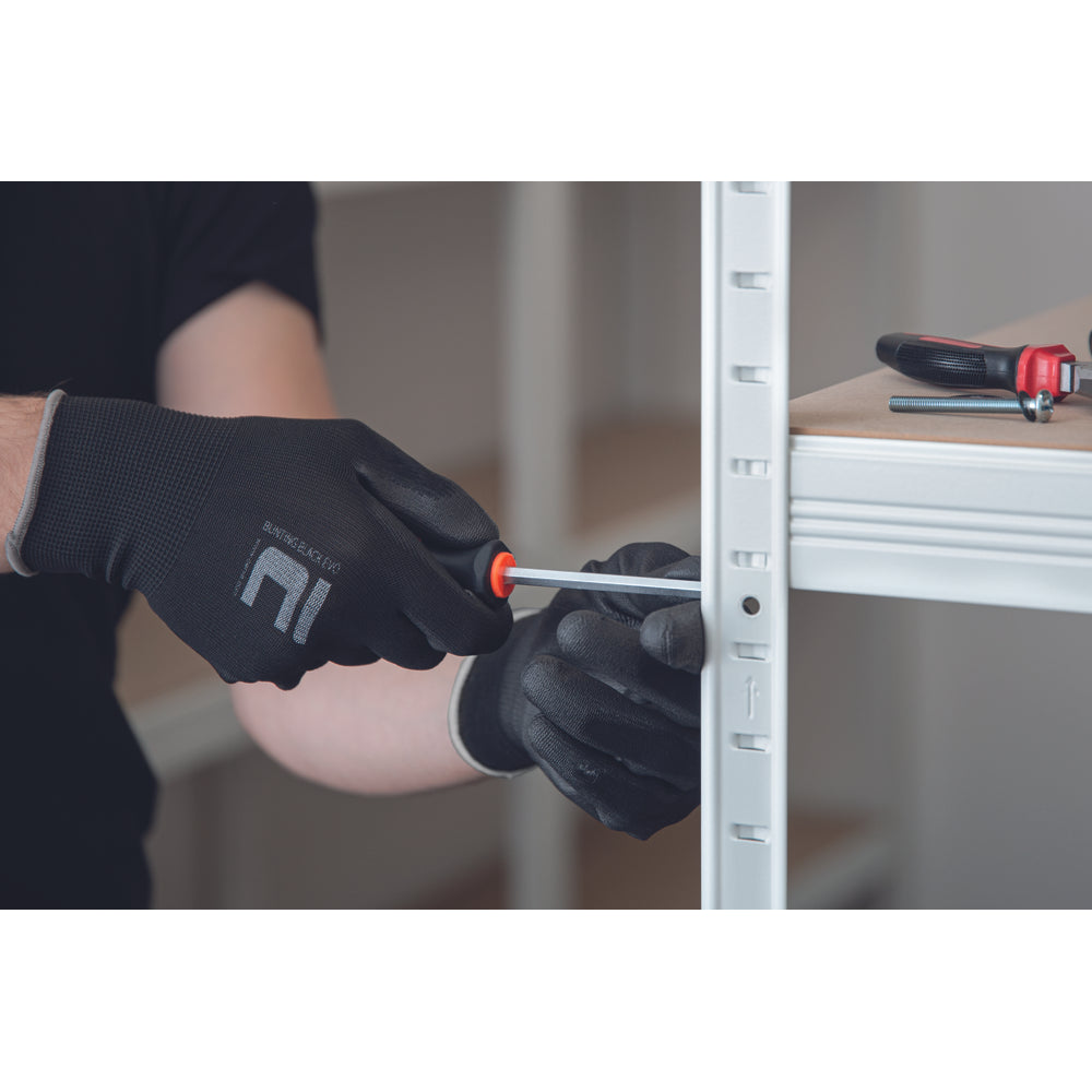 BUNTING EVO BLACK rukavice blistr -
