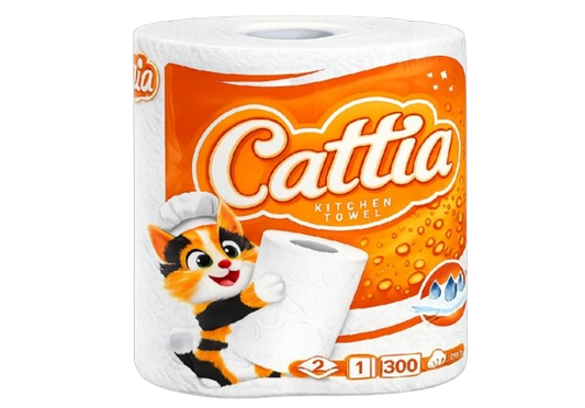 Cattia kuchyňské utěrky 2vrstvé, 60m, 300útržků, 1ks
