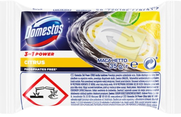 Domestos WC blok náplň 3in1 Citrus 35g