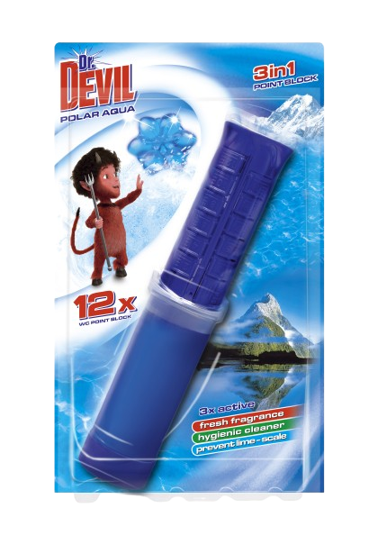 Dr. Devil 3in1 WC Point block 75ml Polar Aqua