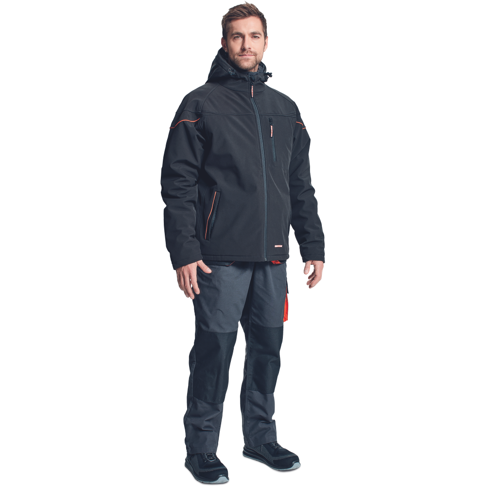 EMERTON WINTER softshell bunda Velikost: M, Barva: Černá