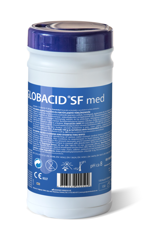 GLOBACID SF WIPES med - bezalkoholové ubrousky 150ks dóza