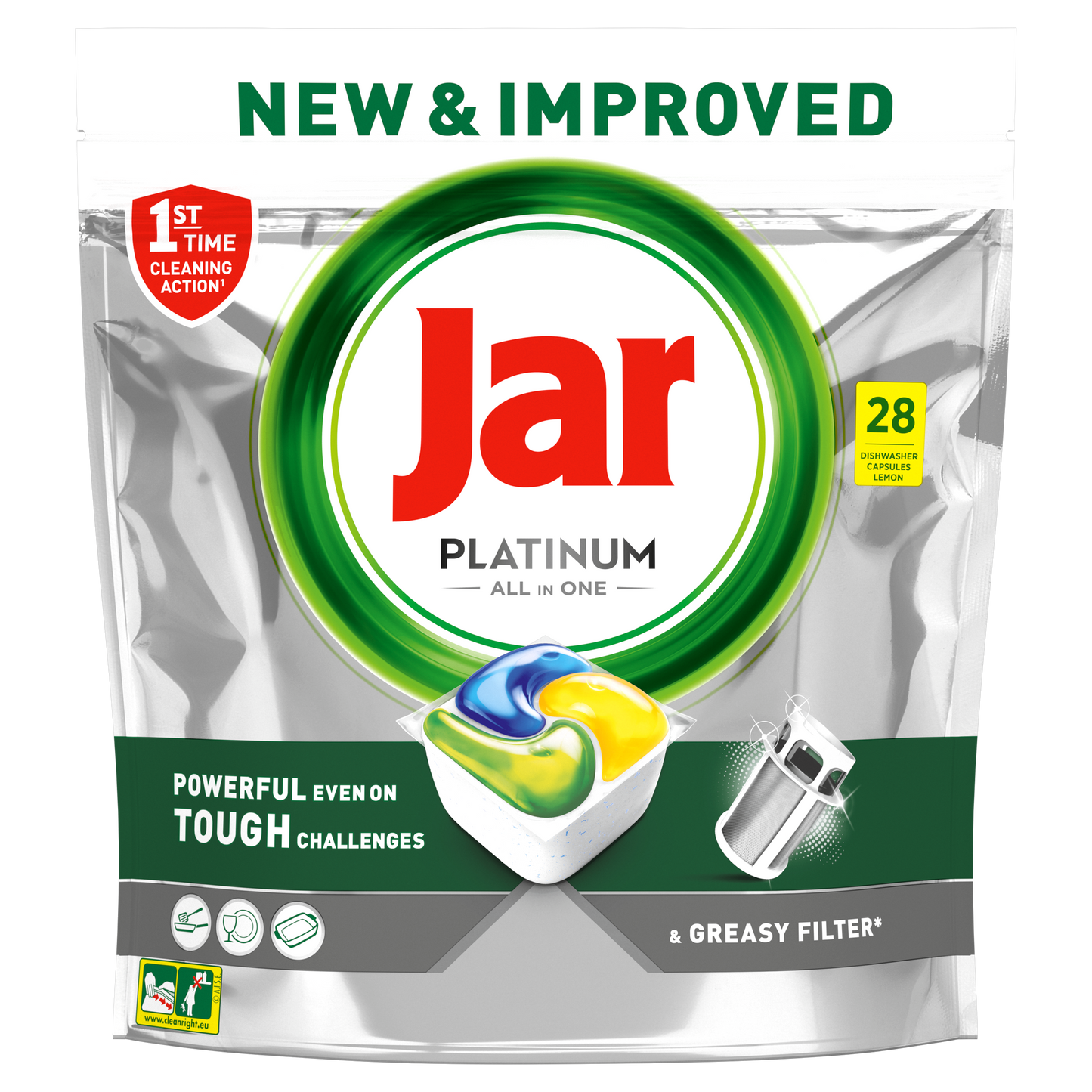 Jar Platinum Plus Lemon (5x28ks/balení) kapsle do myčky