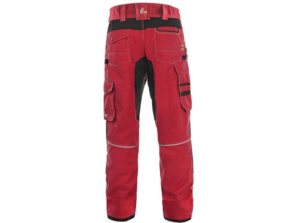 Kalhoty CXS STRETCH pánské červeno - černé
