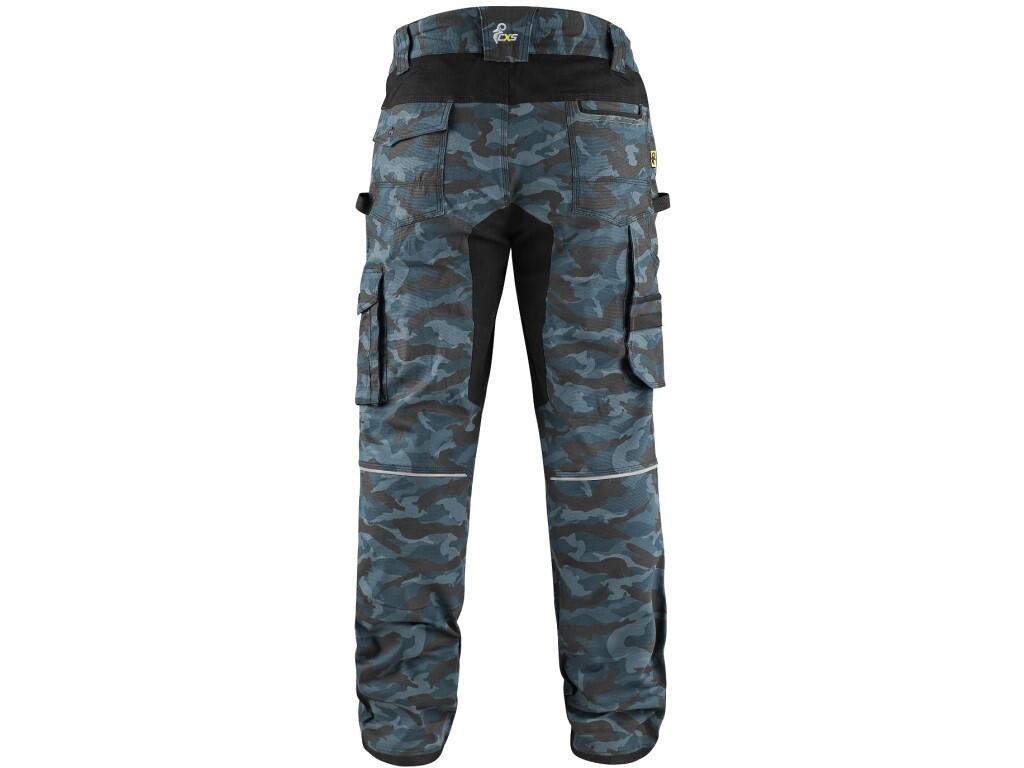 Kalhoty CXS STRETCH pánské maskáčové modré