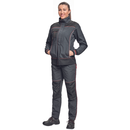 KNOXFIELD LADY bunda antracit/červená