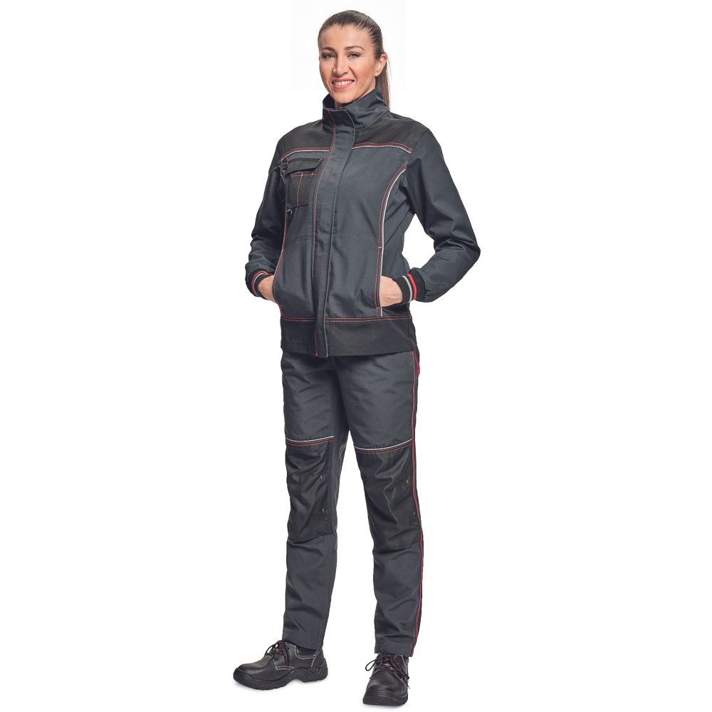 KNOXFIELD LADY bunda antracit/červená