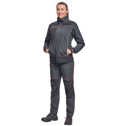 KNOXFIELD LADY bunda antracit/červená